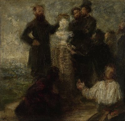 Skica pro Poctu Delacroixovi od Ignace Henri Jean Fantin Latour