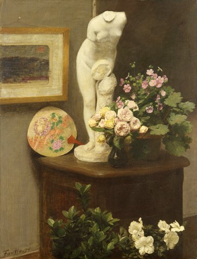 Květiny a různé předměty od Ignace Henri Jean Fantin-Latour