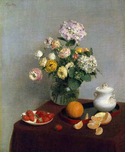 Květiny a ovoce od Henri Fantin-Latour