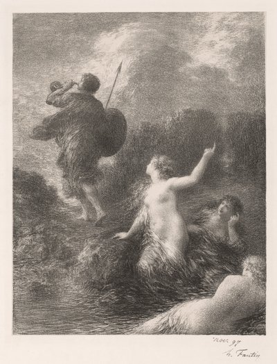 Goetterdaemmerung: Siegfried a dívky od Ignace Henri Jean Fantin-Latour