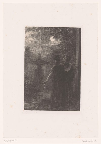 Héro a Ursule u fontány v měsíčním světle Béatrice a Benedict. I. dějství Nokturno Život a dílo Hectora Berlioze (název série) od Ignace Henri Jean Fantin Latour