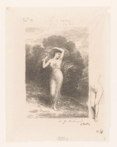 Jonge vrouw se setkal se sjaalem Mladý pacient Gedichten van André Chénier (název série) Ilustrace k Básním André Chéniera (název série) od Ignace Henri Jean Fantin Latour