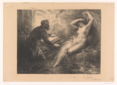 Klingsor přivolá Kundryho zaklínáním Evokace de Kundry Klinsor Kundry (titul na objektu) od Ignace Henri Jean Fantin Latour