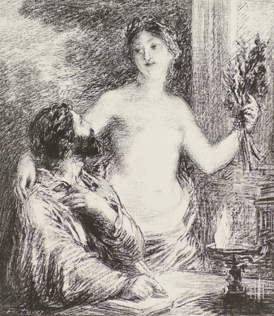 hudebník od Ignace Henri Jean Fantin Latour