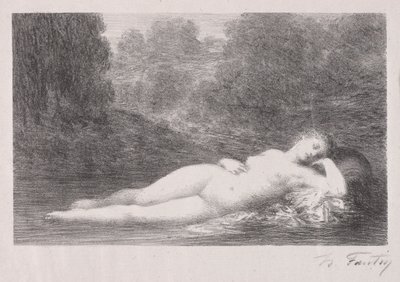 Ležící ve vodě od Ignace Henri Jean Fantin Latour