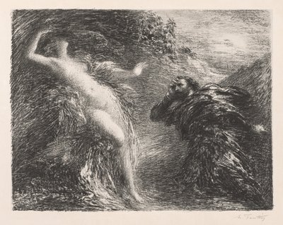 Manfred a Astarte od Ignace Henri Jean Fantin Latour