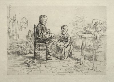 Loupání brambor od Ignace Henri Jean Fantin Latour