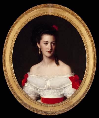 Portrét Marguerite de Biron. Obraz Henri Fantin Latour (Fantin-Latour od Ignace Henri Jean Fantin-Latour