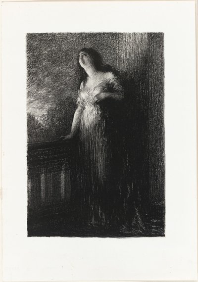 Romeo a Julie: Svěřování se v noci od Ignace Henri Jean Fantin-Latour