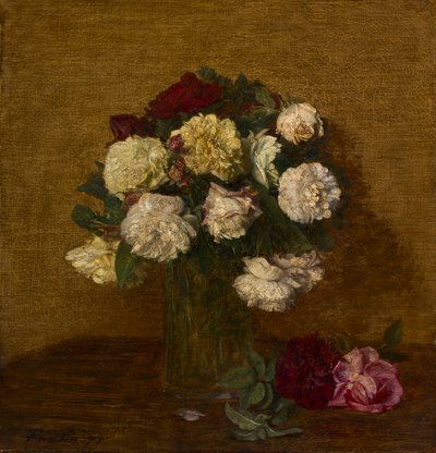 Růže ve váze od Ignace Henri Jean Fantin Latour