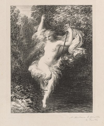 Sarah the Lather od Ignace Henri Jean Fantin Latour