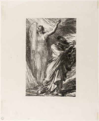 Siegfried: Akt III, Evokace Erdy od Ignace Henri Jean Fantin Latour