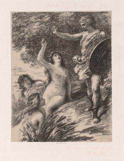 Siegfried a dcery Rýna od Ignace Henri Jean Fantin Latour