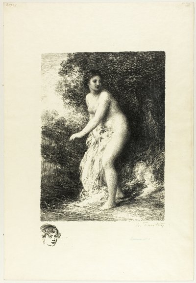 Stojící koupající, druhý talíř od Ignace Henri Jean Fantin Latour