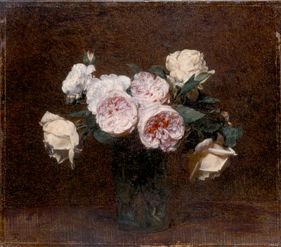 Zátiší: růžové, bílé a žluté růže, 1894 od Ignace Henri Jean Fantin Latour