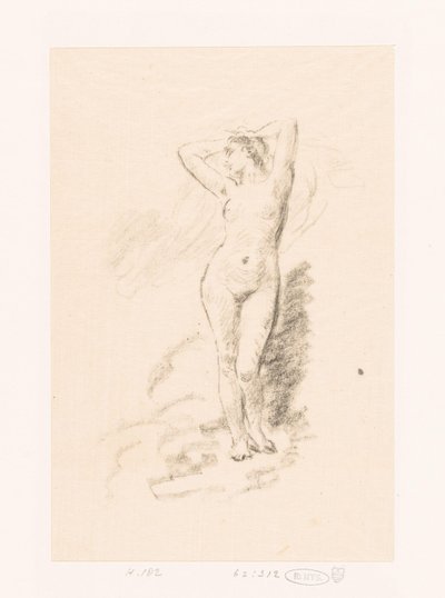 Studie stojící nahé ženy od Ignace Henri Jean Fantin Latour