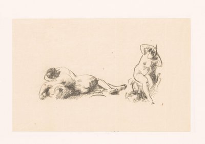 Studijní list se dvěma nahými ženami od Ignace Henri Jean Fantin Latour