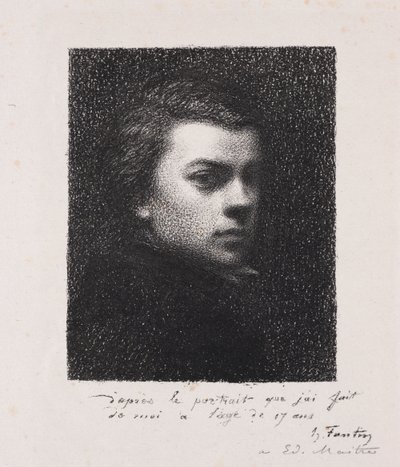 Umělec ve věku 17 let od Ignace Henri Jean Fantin Latour