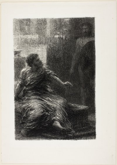 Dobytí Tróje: Zjevení Hektora z opery Hectora Berlioze "Dobytí Tróje" (1855-58) od Henri Fantin-Latour
