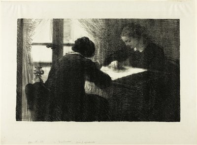Vyšívači, druhá deska od Ignace Henri Jean Fantin Latour