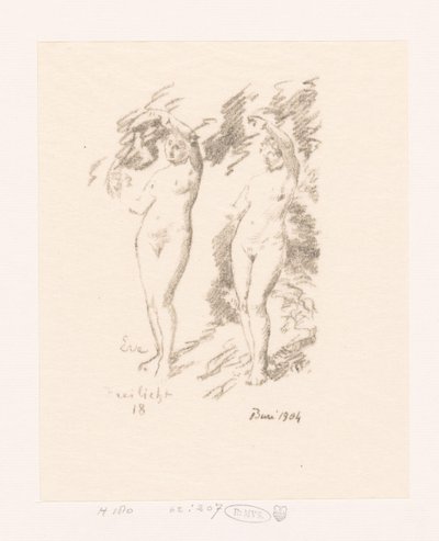 Dvě studie od Evy od Ignace Henri Jean Fantin Latour