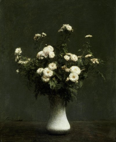 Váza s chryzantémami od Henri Fantin-Latour