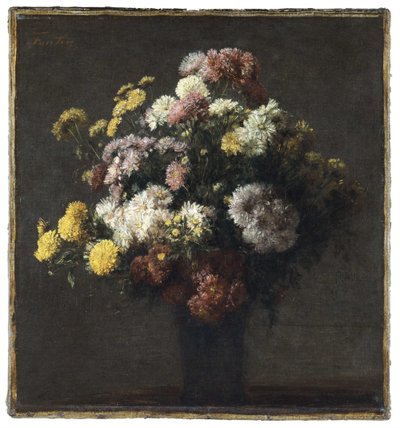 Váza s chryzantémami od Henri Fantin-Latour