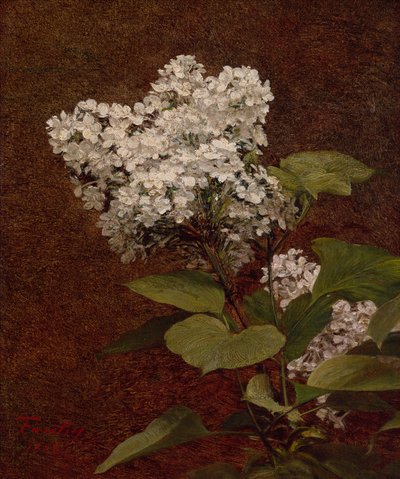 Bílé šeříky od Ignace Henri Jean Fantin Latour