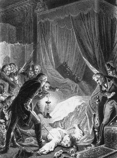 Atentát na cara Pavla I. 12. března 1801 1874 od Henri Felix Emmanuel Philippoteaux