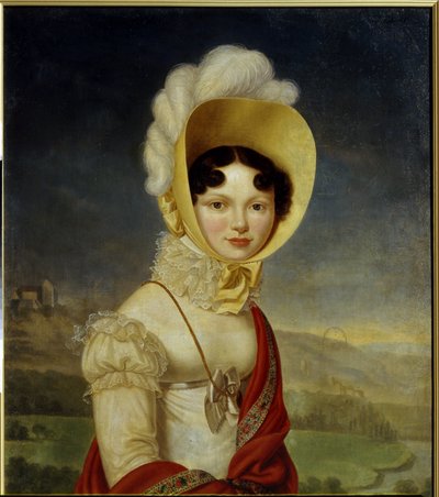 Velkokněžna Kateřina Pavlovna Ruska (1788-1819). Obraz Henriho Francoise Riesenera (1767-1828), olej na plátně. francouzské umění od Henri Francois Riesener