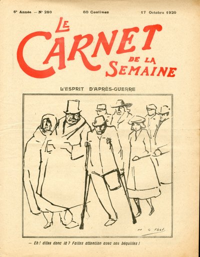 Obálka „“ Zápisník týdne “, Satirický v barvách od Henri Gabriel Ibels
