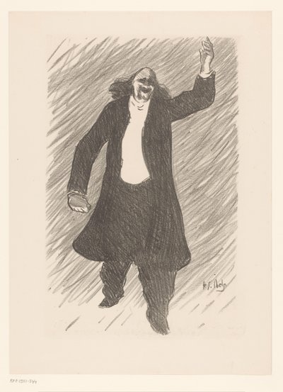 Portrét šansoniéra Marcela Legaye Marcel Legay Umělci kavárenského koncertu (název série) Le Café Concert (název série) od Henri Gabriel Ibels