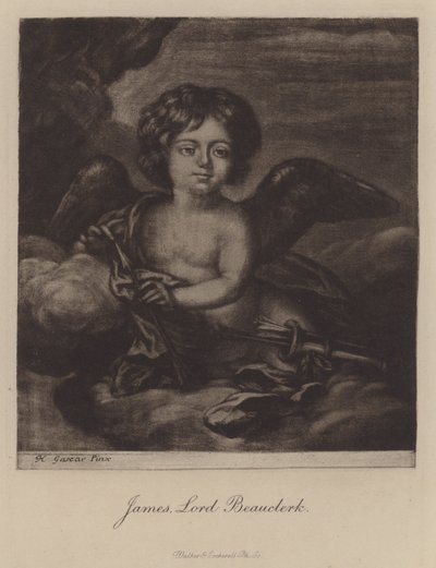 James, Lord Beauclerk, druhý syn krále Karla II a Nell Gwyn (rytina) od Henri Gascar