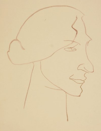 Sophie v profilu od Henri Gaudier Brzeska