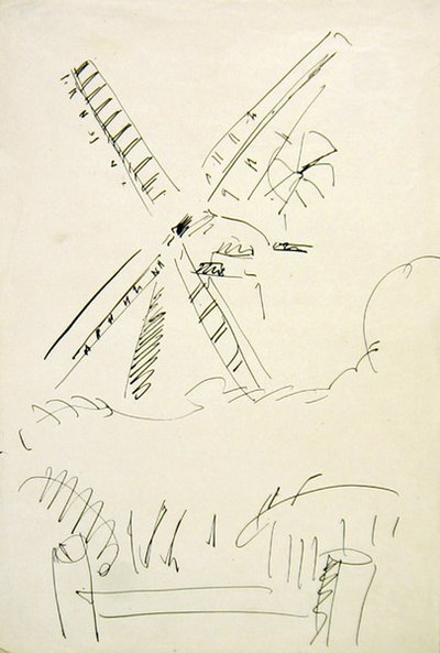 Větrný mlýn od Henri Gaudier-Brzeska