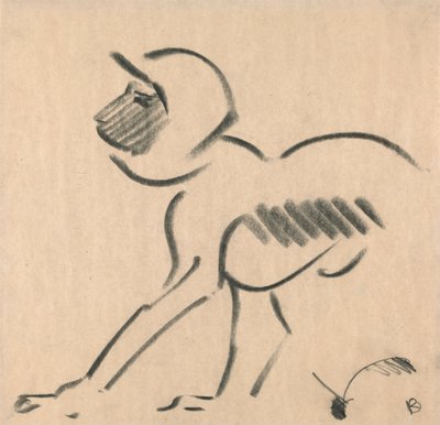 Krčící se opice od Henri Gaudier Brzeska