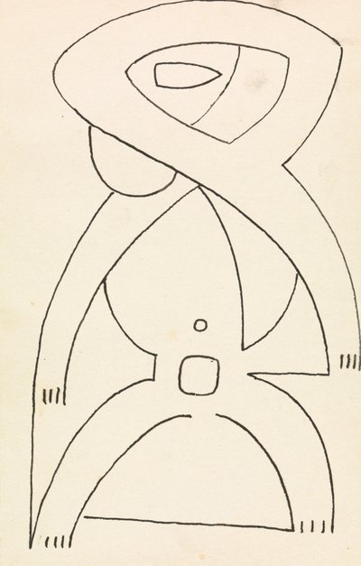 Studie obrázku pro design úlevy od Henri Gaudier-Brzeska