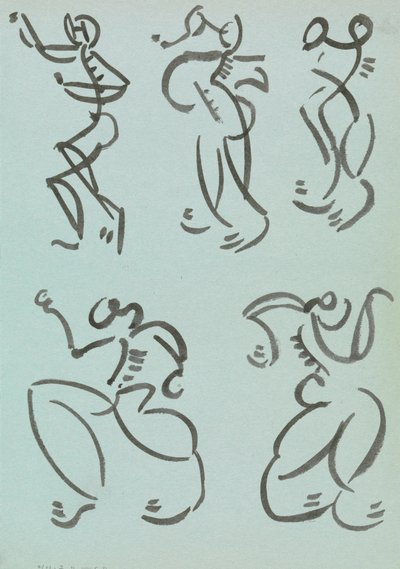 Pět studií tanečních figur od Henri Gaudier-Brzeska
