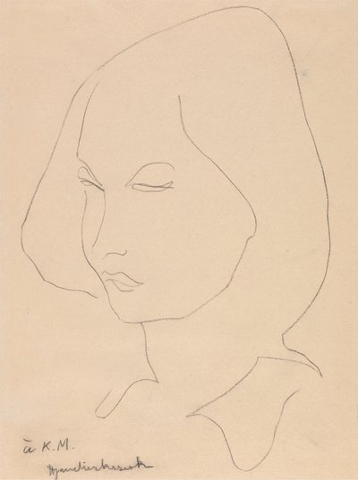 Katherine Mansfieldová od Henri Gaudier Brzeska