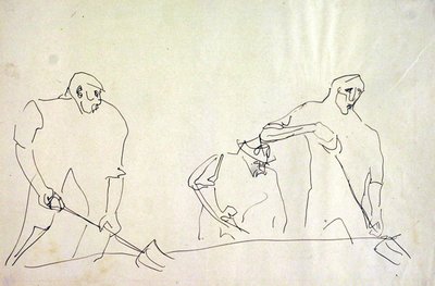 Dělníci od Henri Gaudier Brzeska