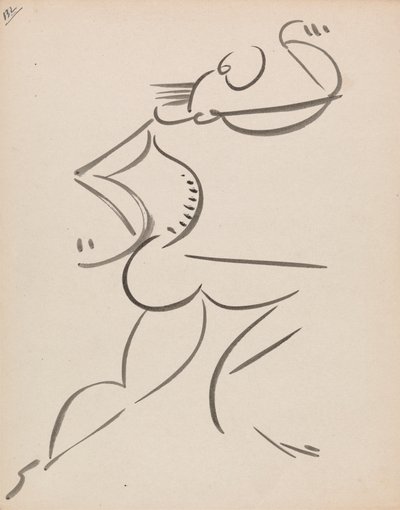 Mužská taneční postava, v profilu od Henri Gaudier Brzeska