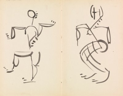 Mužské a ženské taneční postavy od Henri Gaudier Brzeska