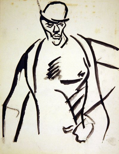 Muž v buřince od Henri Gaudier Brzeska