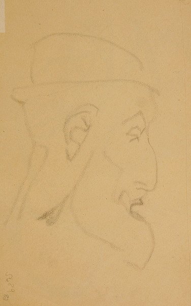 Portrét starého muže, pravý profil od Henri Gaudier Brzeska