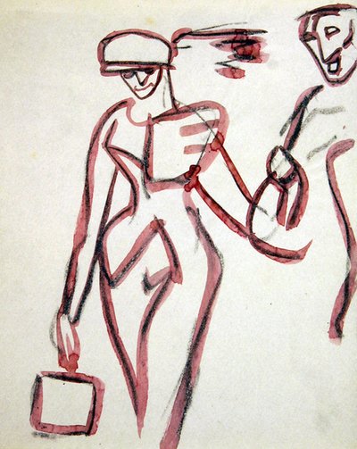 Promenader se společníkem od Henri Gaudier Brzeska
