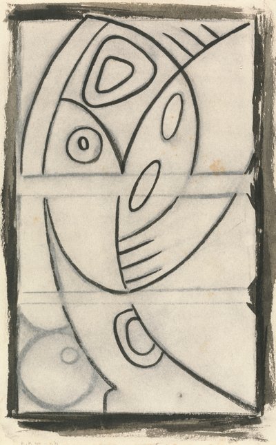 Reliéfní design abstraktní ženské postavy od Henri Gaudier-Brzeska