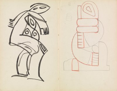 Studie ženské postavy, studie abstraktní postavy od Henri Gaudier Brzeska
