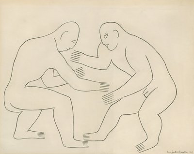 Wrestlers od Henri Gaudier Brzeska