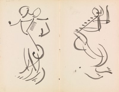 Dvě tančící postavy od Henri Gaudier-Brzeska