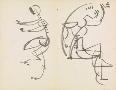 Dvě figurální studie od Henri Gaudier-Brzeska